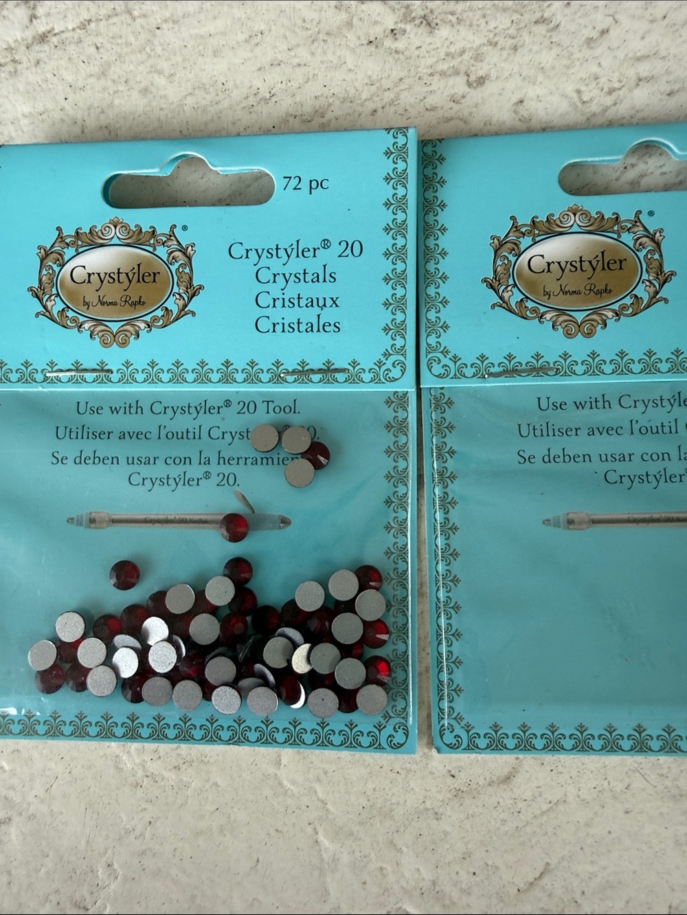 Red Rhinestone Crystals – 72pc Pack 2 packages - Picture 3 of 3